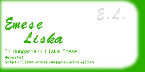 emese liska business card